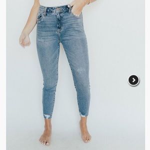 Carly Jean Distressed Jeans (NEVER WORN/WITH TAGS)
